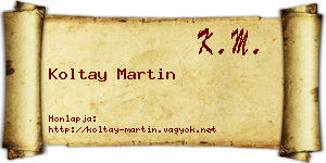 Koltay Martin névjegykártya